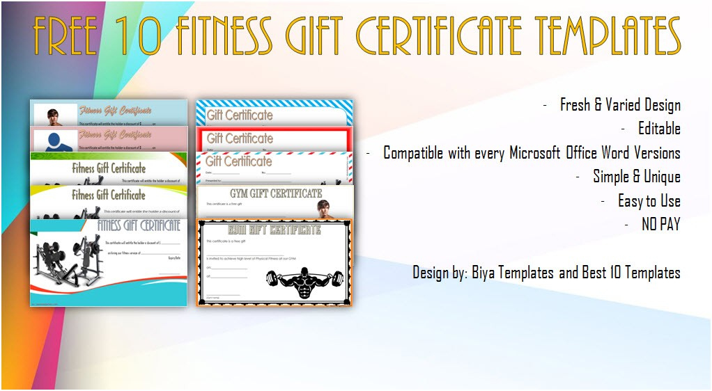 Pinmk Farooq On Certificate Designs Pinterest Fitness Within Fitness Gift Certificate Template