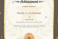 Portrait Certificate Achievement Template Gold Border Throughout Awesome Star Of The Week Certificate Template