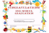 Pre Kindergarten Certificate Template In 2020 | Graduation For Fascinating 7 Kindergarten Graduation Certificates To Print Free