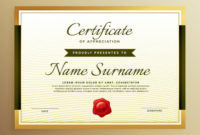 Premium Golden Certificate Of Appreciation Template For In Appreciation Certificate Templates