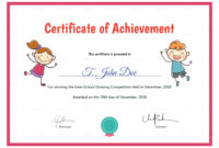 Preschool Certificate Design Template In Psd, Word Inside Certificate Templates For School