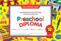 Preschool Diploma, 8.5" X 11", Pack Of 30 H Va706 Inside Fresh Pre K Diploma Certificate Editable Templates