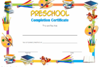 Preschool Graduation Certificate Editable Free (Version 3 Within Amazing Preschool Graduation Certificate Template Free
