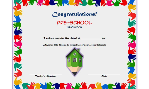 Preschool Graduation Certificate Free Printable: 10+ Designs For 7 Kindergarten Graduation Certificates To Print Free
