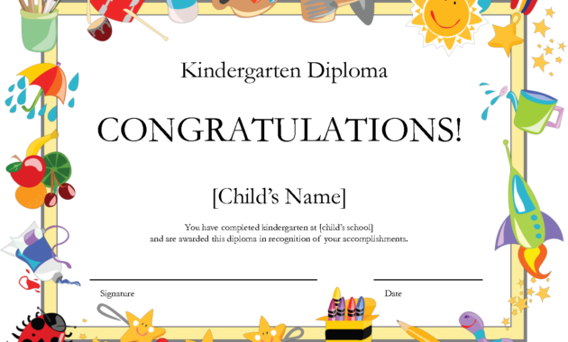 Preschool Graduation Diploma Free Printable | Free Printable Regarding Simple Preschool Graduation Certificate Free Printable
