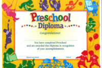 Preschool Graduation Diploma Free Printable | Free Printable Within Amazing Preschool Graduation Certificate Template Free