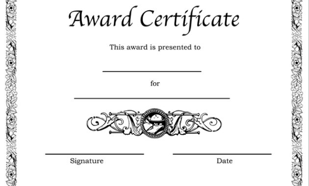 Printable Award Certificate Templates | Sampleprintable Inside Scholarship Certificate Template Word