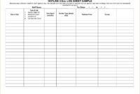 Printable Call Log Templates In Excel Inside Voicemail Log Template