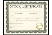Printable Certificate Pdfs Stock With New Share Certificate Template Pdf