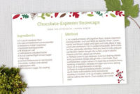 Printable Christmas Recipe Card Editable Pdf | Recipe Throughout Fantastic Christmas Gift Templates Free Typable