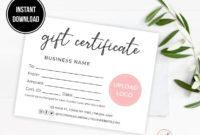 Printable Gift Certificate Template For Photography Hair Inside Salon Gift Certificate