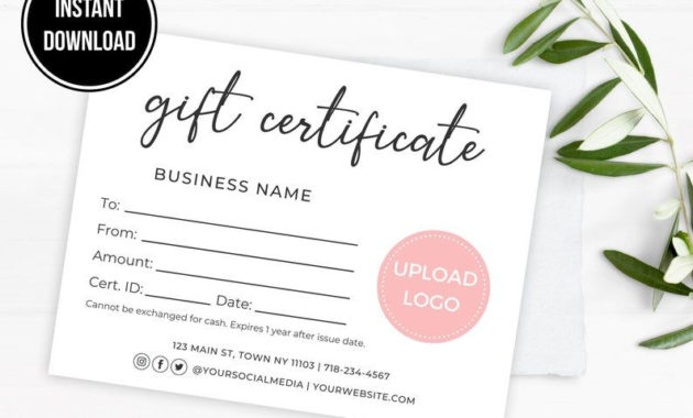 Printable Gift Certificate Template For Photography Hair Inside Salon Gift Certificate