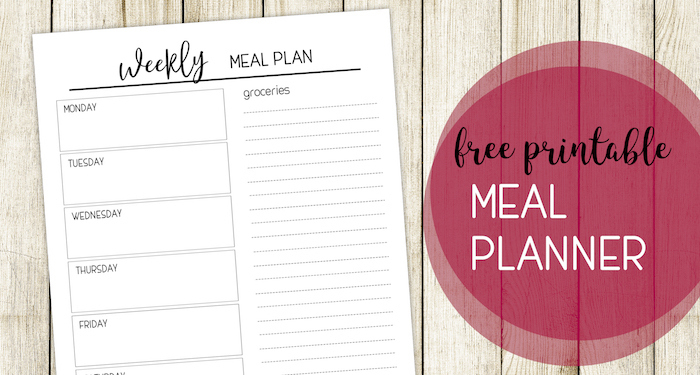 Printable Meal Planning Template Paper Trail Design Inside Free Printable Menu Template