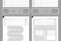Printable Meeting Notes, Agenda/Record For Small In Small Business Meeting Agenda Template