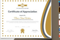 Printable Of Appreciation Certificate Template #104729 In Downloadable Certificate Of Recognition Templates