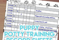 Printable Puppy Potty Training Record! Instant Download, 8 For Dog Obedience Certificate Template Free 8 Docs