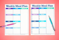 Printable Weekly Meal Planner Template Happiness Is Regarding Menu Schedule Template
