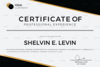 Professional Experience Certificate Template In Psd, Word Intended For Fantastic Certificate Template For Pages