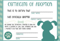 Puppy Adoption Certificate | Pet Adoption Certificate Intended For Fantastic Stuffed Animal Adoption Certificate Template Free