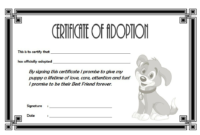 Puppy Dog Adoption Certificate Template Free 3 | Dog In Dog Adoption Certificate Editable Templates