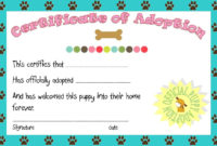 Puppy Party Adoption Certificate Printable | Angie | Puppy For Dog Adoption Certificate Template