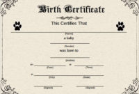 #Puppybirth | Birth Certificate Template, Dog Birth, Pet Intended For Awesome Dog Birth Certificate Template Editable