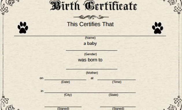 #Puppybirth | Birth Certificate Template, Dog Birth, Pet Regarding Simple Pet Birth Certificate Templates Fillable