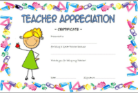 Quality Teacher Appreciation Certificate Free Printable With Simple Teacher Appreciation Certificate Templates