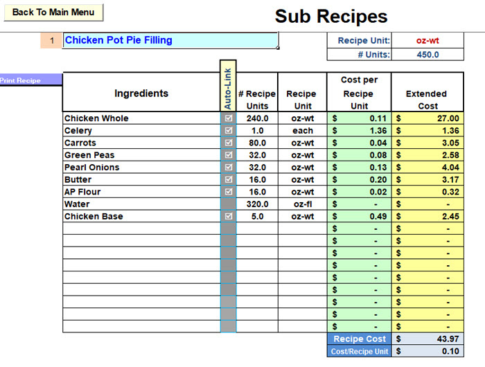 Recipe Costing Template Numbers | Besto Blog Inside Recipe Cost Spreadsheet Template