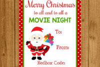 Redbox Movie Printable Christmas Movie Redbox Ticket Gift Intended For Fantastic Movie Gift Certificate Template
