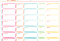 Related Image | Weekly Meal Planner Template, Meal For Weekly Dinner Menu Template
