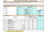Residential Construction Budget Template Excel Beautiful For Residential Cost Estimate Template 2