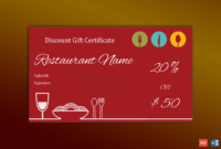 Restaurant Discount Gift Certificate Template Gct Inside Amazing Restaurant Gift Certificate Template 2018 Best Designs
