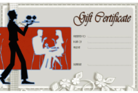Restaurant Gift Certificate Template Free 1; The Main With Simple Restaurant Gift Certificates Printable
