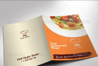 Restaurant Menu Template Bi Fold Brochure | Restaurant In Bi Fold Menu Template