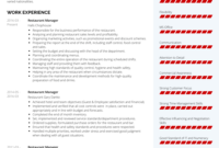 Restaurant Resume Samples And Templates | Visualcv In Restaurant Managers Log Template