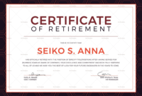 Retirement Certificate Template In 2020 | Certificate For Fascinating Free Retirement Certificate Templates For Word