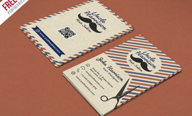 Retro Barber Shop Business Card Psd Template | Psdfreebies Throughout Simple Barber Shop Certificate Free Printable 2020 Designs