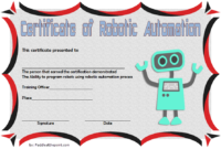 Robotics Certificate Template Free [9+ Great Designs] Regarding Science Fair Certificate Templates