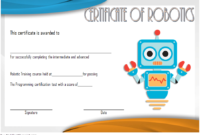 Robotics Certificate Template Free [9+ Great Designs] Throughout Science Fair Certificate Templates