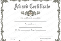 Royal Award Certificate Template Printable Word Doc Intended For Fascinating Microsoft Word Award Certificate Template