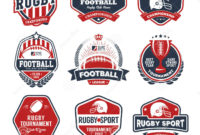 Rugby Logo Colorful Set, Football Badge Logo Template With Regard To Rugby League Certificate Templates