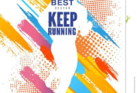 Run Fest Best Design, Keep Running, Colorful Poster Regarding Marathon Certificate Template 7 Fun Run Designs