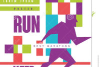 Run Fest, Keep Running, Best Marathon Colorful Poster In Marathon Certificate Template 7 Fun Run Designs