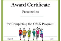 Running Certificate Templates Free &amp;amp; Customizable For 5K Race Certificate Template