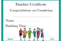 Running Certificate Templates Free & Customizable With Fresh Finisher Certificate Templates