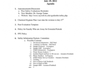 Safety Committee Meeting Agenda Template Within Safety Committee Agenda Template