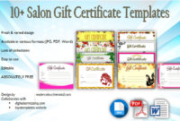 Salon Gift Certificate Template [10+ Beautiful Designs Free] With Regard To Nail Salon Gift Certificate Template