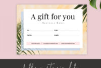 Salon Gift Certificate Templates ~ Addictionary With Regard To Awesome Free Printable Beauty Salon Gift Certificate Templates