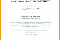 Sample Certificate Of Employment Sample Certificate Intended For New Template Of Certificate Of Employment
